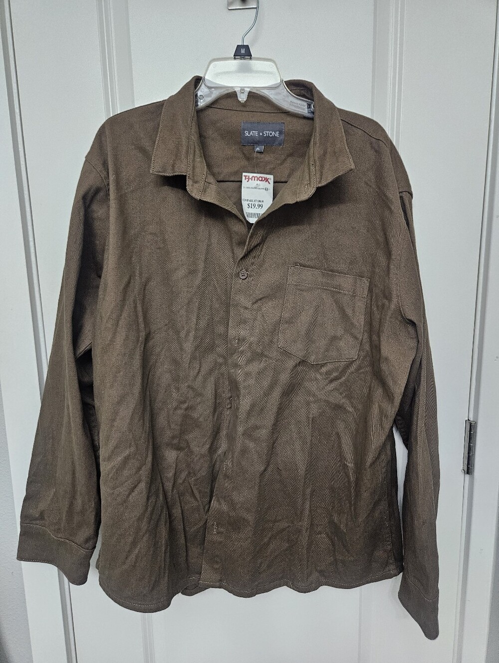 NWT Slate & Stone Brown Button-Up Shirt Xl